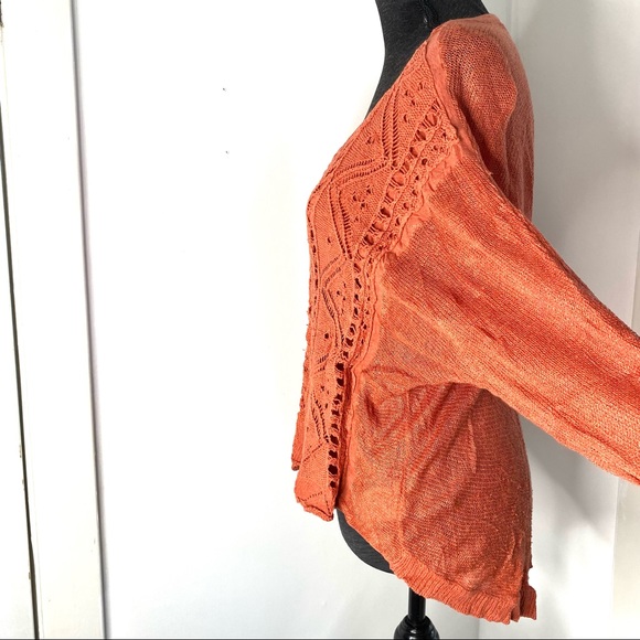 L/XL Anthropologie MOTH Knit Overlay High Low Sweater - Picture 9 of 14